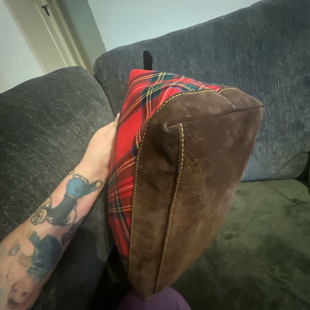 Dooney & Bourke Plaid Red and Brown Women's Bag - Picture 3 of 7